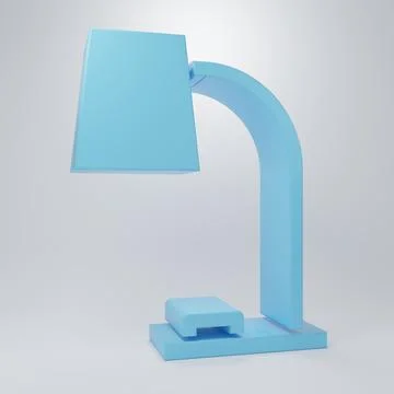 Blue Table lamp icon isolated on grey background. Table office lamp. Minima.. Stock Illustration