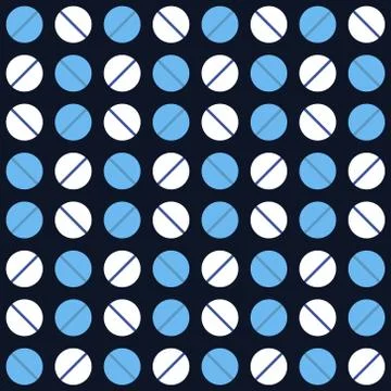 Blue tablet pattern. Seamless vector Illustrazione stock