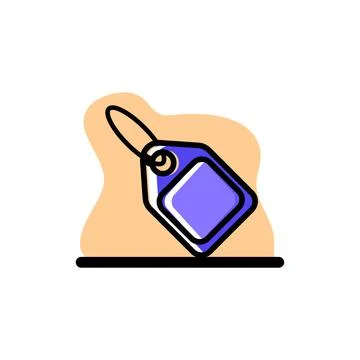 Blue Tag Label Conceptual Vector Illustration Design Icon Stock Illustration