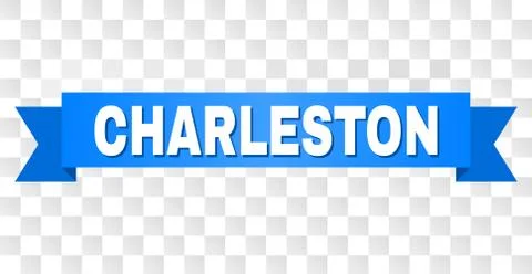 Blue Tape with CHARLESTON Text Stock Illustration