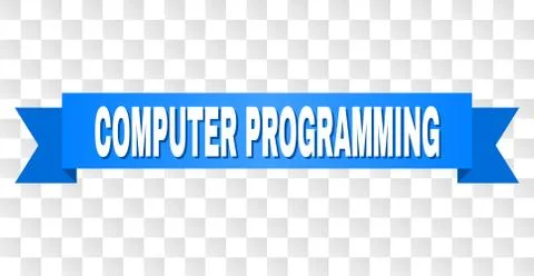 Blue Tape with COMPUTER PROGRAMMING Caption Illustrazione stock