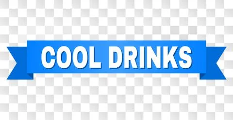 Blue Tape with COOL DRINKS Caption 스톡 일러스트