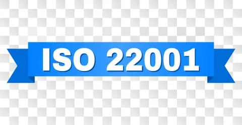 Blue Tape with ISO 22001 Caption Stock Illustration