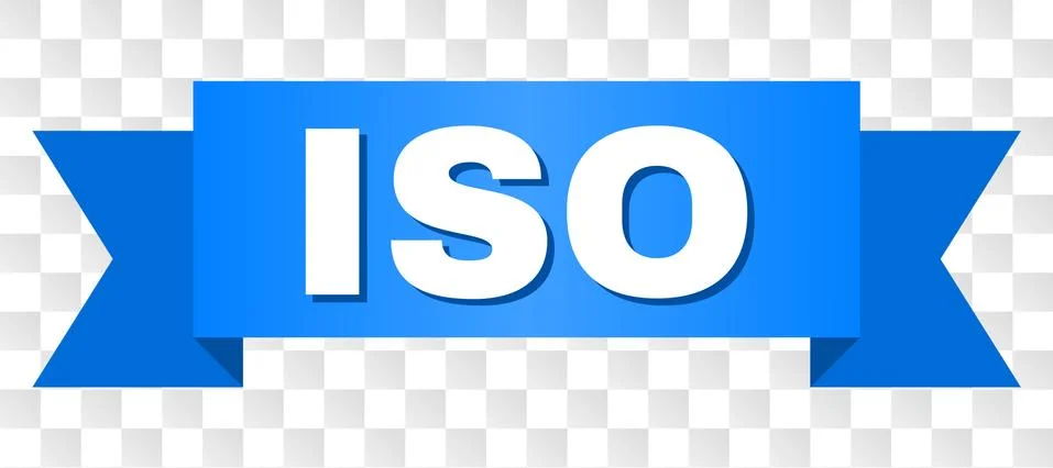 Blue Tape with ISO Caption Stock Illustration