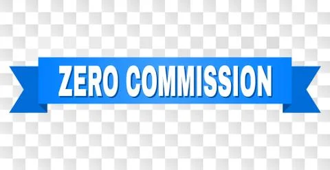 Blue Tape with ZERO COMMISSION Title Illustrazione stock