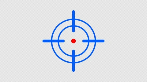 Blue target reticle animation with pulsing focus lines Stock Footage 333674864