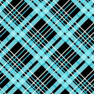 Blue Tartan, plaid seamless pattern. Textured plaid eps 10 Stock Illustration