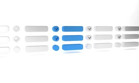 Blue Task list icon isolated on white background. Control list symbol. Surv.. Stock Illustration