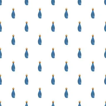 Blue tassel design creating seamless decorative pattern Stock Illustration