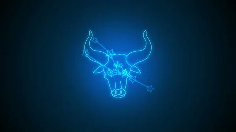 Blue Taurus stroke and star - fade in Vidéo 202195222