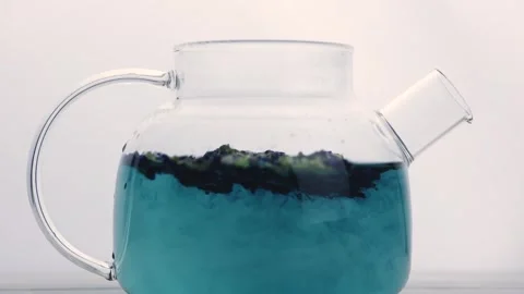 Blue tea Video stock 243991643
