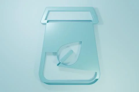 Blue Tea packaging icon isolated on blue background. Paper bag with tea. Mi.. Illustrazione stock