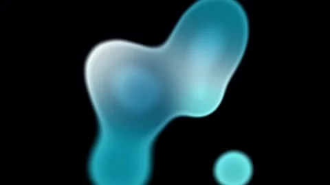 Blue Teal Cyan Gradient Liquid Blob Motion Background Stock Footage 336760277