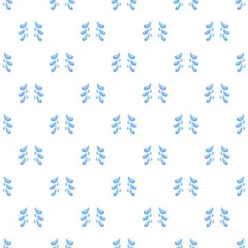 Blue tear drops seamless pattern for sadness Stock Illustration