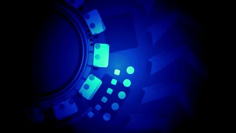 Blue Tech Background Animation in 4K – Ideal for Business Vídeo Stock 295309610