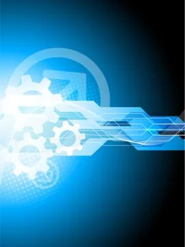 Blue tech background Stock Illustration