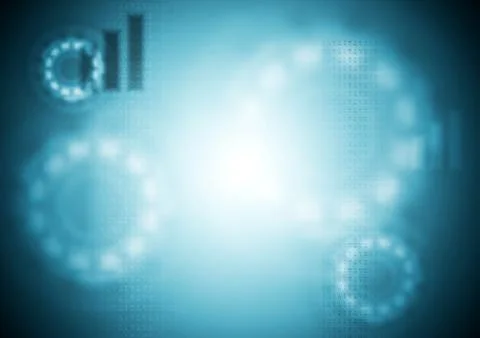 Blue tech blurred vector background 스톡 일러스트