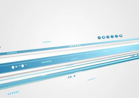 Blue tech corporate motion background with arrows Stock Illustration