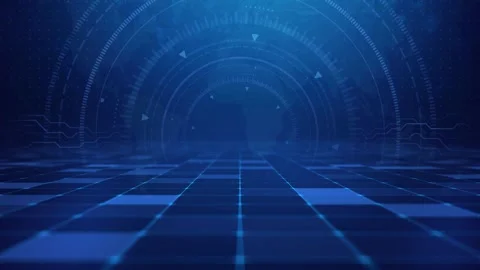 Blue Tech Digital Background 動画素材 335874085