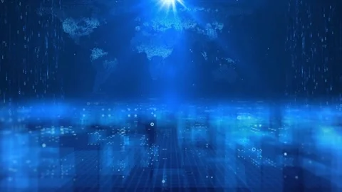 Blue Tech Digital Background Video stock 337828347