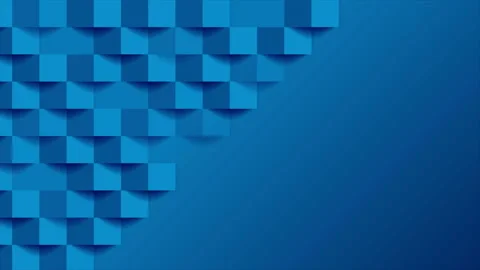 Blue tech geometric mosaic squares abstract video animation Stock Footage 112181650