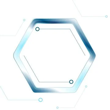 Blue tech hexagon on white background Blue tech hexagon on white backgroun... Stock Photos