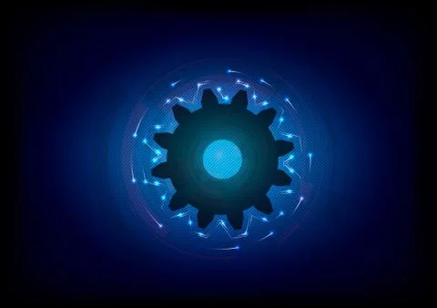 Blue tech Illustrazione stock