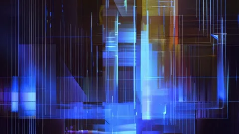 Blue Tech Light Grid Background Seamless Loop 库存影片 328274695