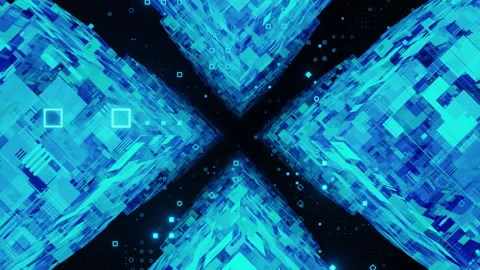 Blue Tech Loop Stock Footage 171704254