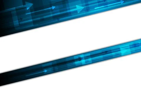 Blue tech motion vector background with arrows Stock Illustration