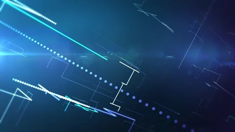 Blue tech node information tunnel Stock-Footage 287216740