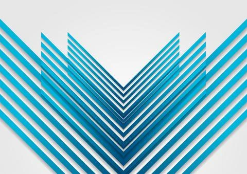 Blue tech paper arrows abstract geometric minimal background 스톡 일러스트
