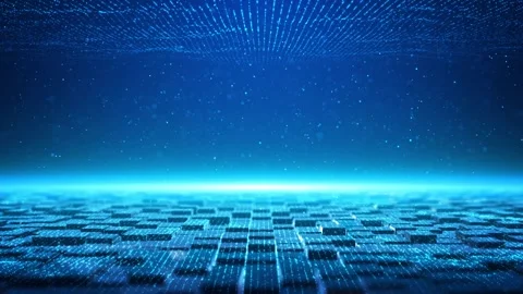 Blue Tech Particles Background 動画素材 333776785