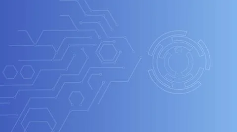 Blue tech sci-fi concept vector illustration	 Stock Illustration