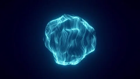 Blue tech sphere Video stock 295154295