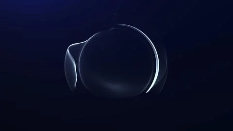 Blue tech sphere with wireframe glow and sleek digital contour. Minimal fut.. 스톡 일러스트