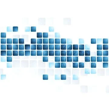 Blue tech squares on white background Blue tech squares on white backgroun... Stock Photos