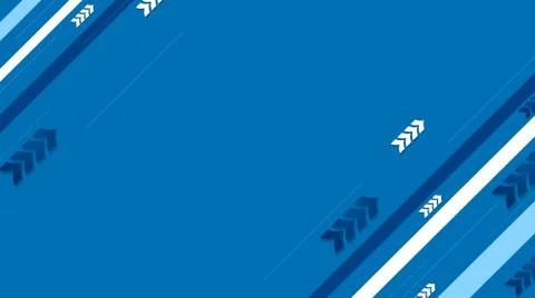 Blue tech vector background with diagonal stripes and arrows Illustrazione stock