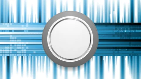 Blue tech video animation and grey circle Video stock 61169605