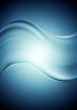 Blue tech wavy background Blue tech wavy background. Vector design Copyrig... Stock Photos