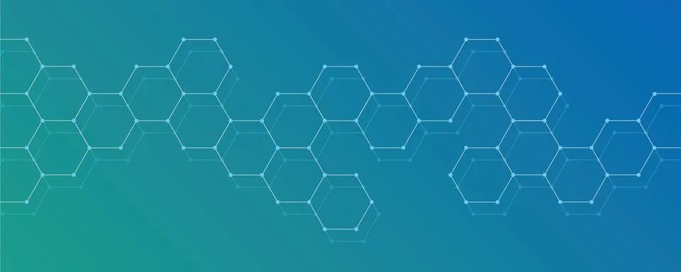 Blue technical honeycomb background digital electronics Stock Illustration