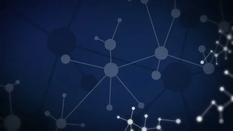 Blue technical scientific background frame with empty space for text. Node Video stock 317688804