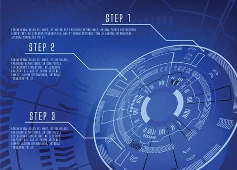 Blue techno background Stock-Illustration