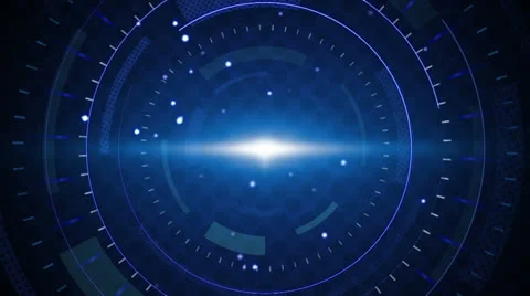 Blue techno circles loop background Stock Footage 22759537