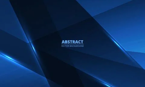 Blue technology abstract background with geometric dynamic glowing diagonal Stock Illustration