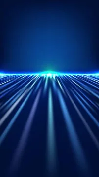 Blue technology background abstract light trails and glowing horizon high s.. Stock Illustration