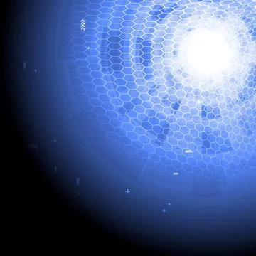 Blue technology background with hexagon texture Blue technology background... Foto stock
