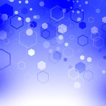 Blue Technology Background with Particle 库存插图