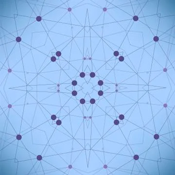 Blue Technology Background with Particles Illustrazione stock