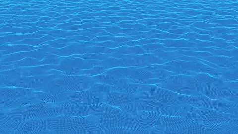 Blue Technology background, waving lighting dots Stock Footage 304638946